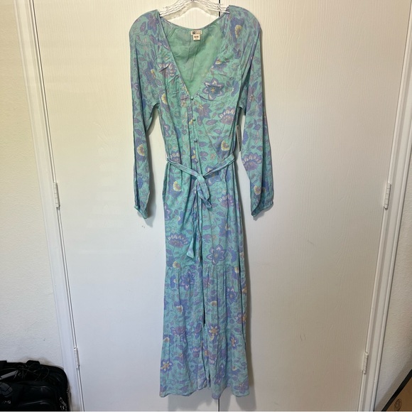 Billabong Daring Heart Maxi Dress sz M/10 Blue NWT - Picture 2 of 7